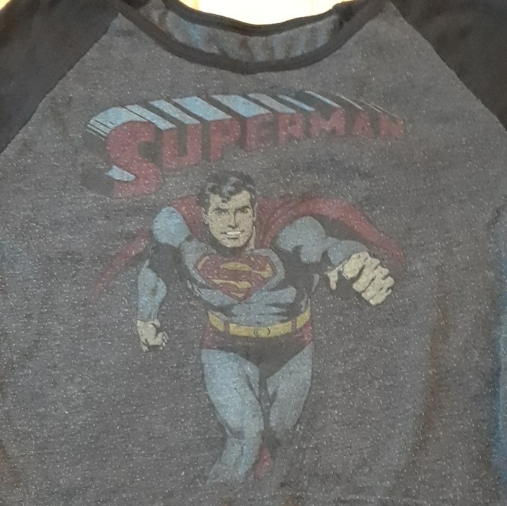 Superman Cropped Long Sleeve-T